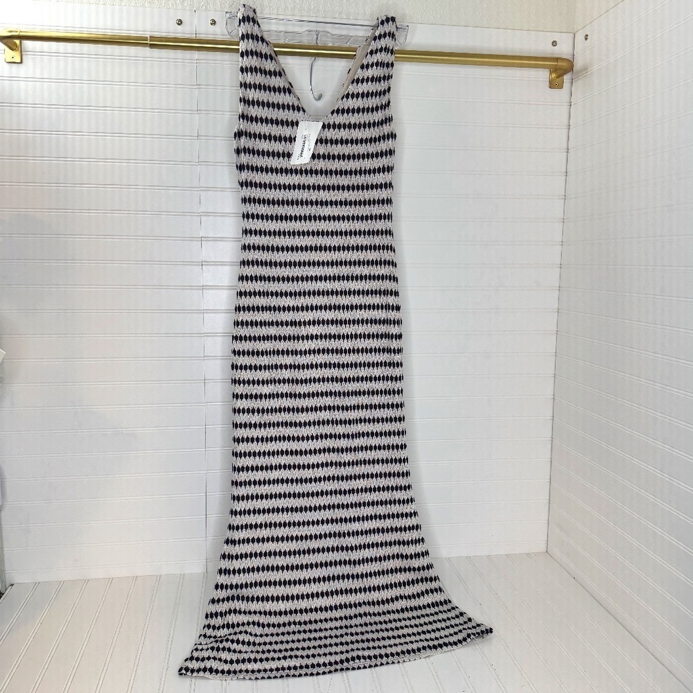 NEW FORE Dress Large Beau Maxi Dress Cream Navy